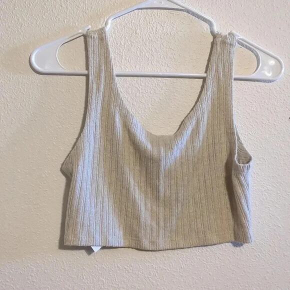 Top Shop tan Crop Top size 8-10 - Picture 4 of 4